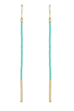 Turquoise Seed Bead Drop Earrings - Case Collection Clothing