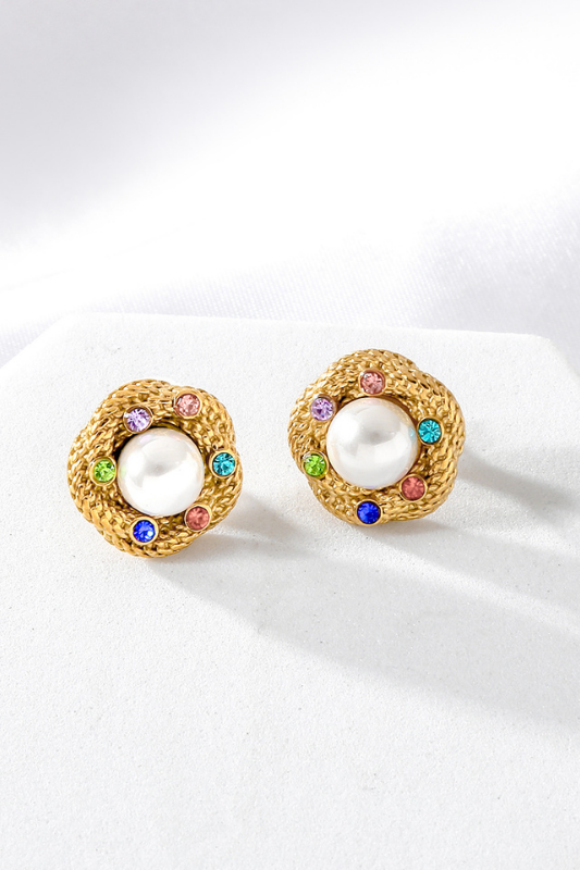 Pearl Rope Stud Earrings - Case Collection Clothing