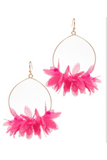 Fuchsia Fabric Earrings - Case Collection Clothing