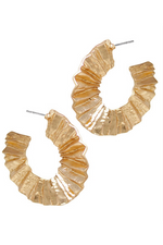 Gold Wave Hoops - Case Collection Clothing