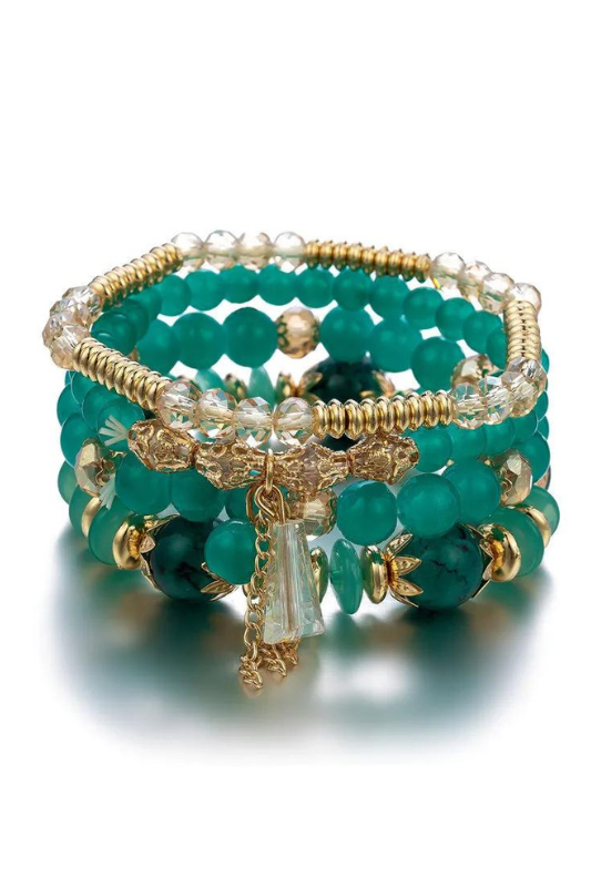 Teal Green Bracelet Set - Case Collection Clothing
