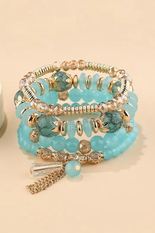 Lake Blue Bracelet Set - Case Collection Clothing