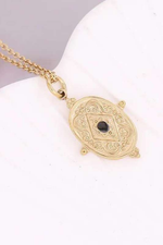 Black Stone Pendant Necklace - Case Collection Clothing