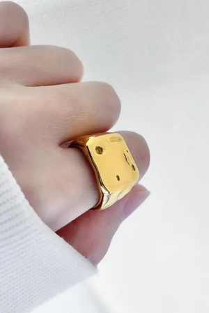 Hammered Gold Ring - Case Collection Clothing