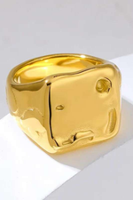 Hammered Gold Ring - Case Collection Clothing
