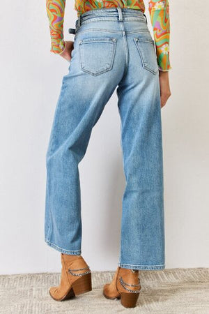 Kancan High Waist Wide Leg Jeans - Case Collection Clothing