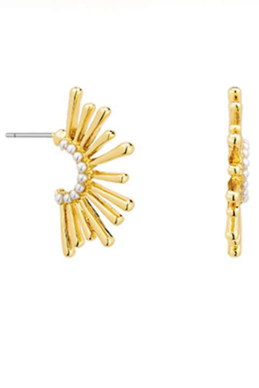 Pearl Sunburst Earrings - Case Collection Clothing