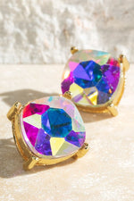 Faceted Stud Earrings | Iridescent - Case Collection Clothing
