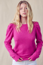 Phoebe Crew Neck Sweater | Berry - Case Collection Clothing