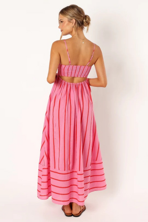 Kelsey Cutout Back Maxi Dress - Case Collection Clothing