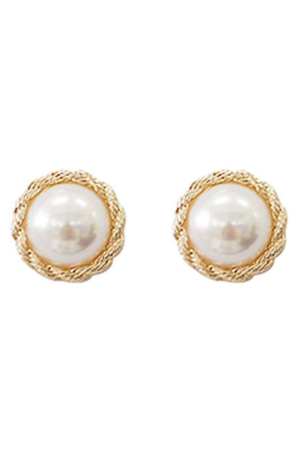 
            
                Load image into Gallery viewer, Pearl Rope Stud Earrings - Case Collection Clothing
            
        