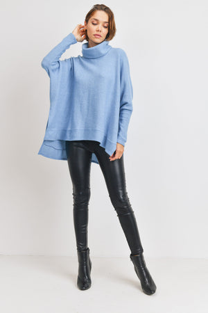 
            
                Load image into Gallery viewer, Flounce Turtleneck Sweater | Blue - Case Collection Clothing
            
        