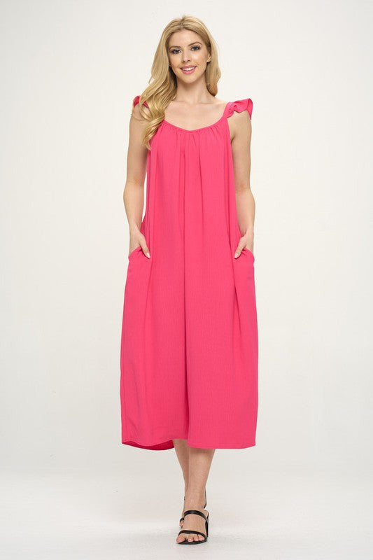 Emory Flutter Strap Maxi Dress - Case Collection Clothing