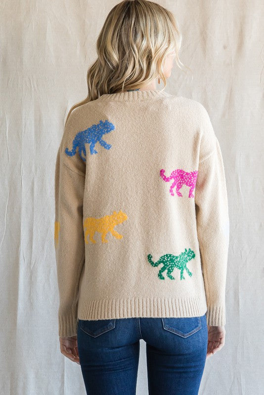 Fierce Tiger Multicolored Sweater - Case Collection Clothing