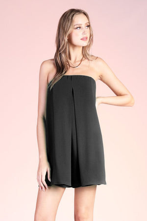 Remy Strapless Drape Front Romper - Case Collection Clothing