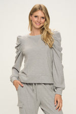 Gray Pleated Top - Case Collection Clothing
