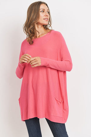 
            
                Load image into Gallery viewer, Peyton Pocket Sweater | Pink - Case Collection Clothing
            
        