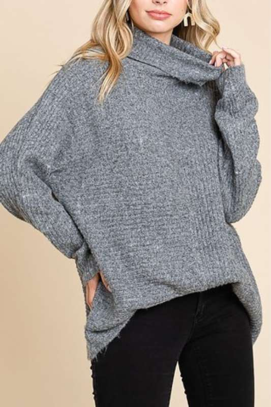 
            
                Load image into Gallery viewer, Sophie Oversized Turtleneck Top - Case Collection Clothing
            
        