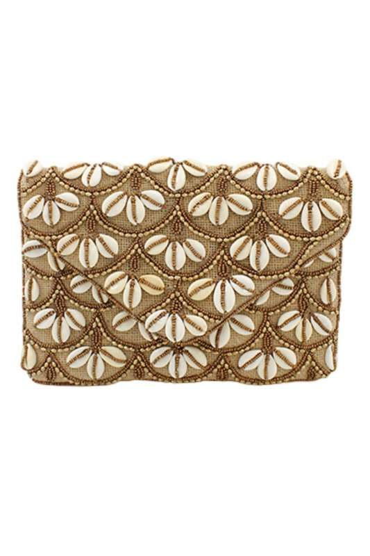 
            
                Load image into Gallery viewer, Cowry Shell Clutch - Case Collection Clothing
            
        