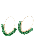 Seed Bead V Hoops - Case Collection Clothing