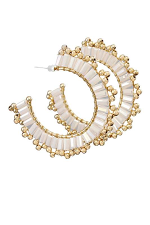 
            
                Load image into Gallery viewer, Jolie Hoops | Ivory
            
        