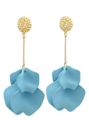 
            
                Load image into Gallery viewer, Light Blue Petal Drop Earrings - Case Collection Clothing
            
        