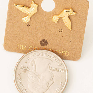 Mini Dove Stud Earrings: G - Case Collection Clothing