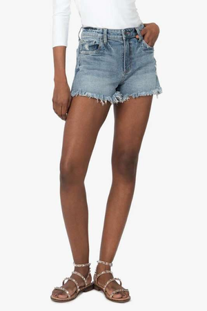 
            
                Load image into Gallery viewer, Jane High Rise Frayed Hem Shorts - Case Collection Clothing
            
        