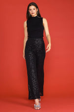 Penthouse Black Sequin Flare Pants - Case Collection Clothing