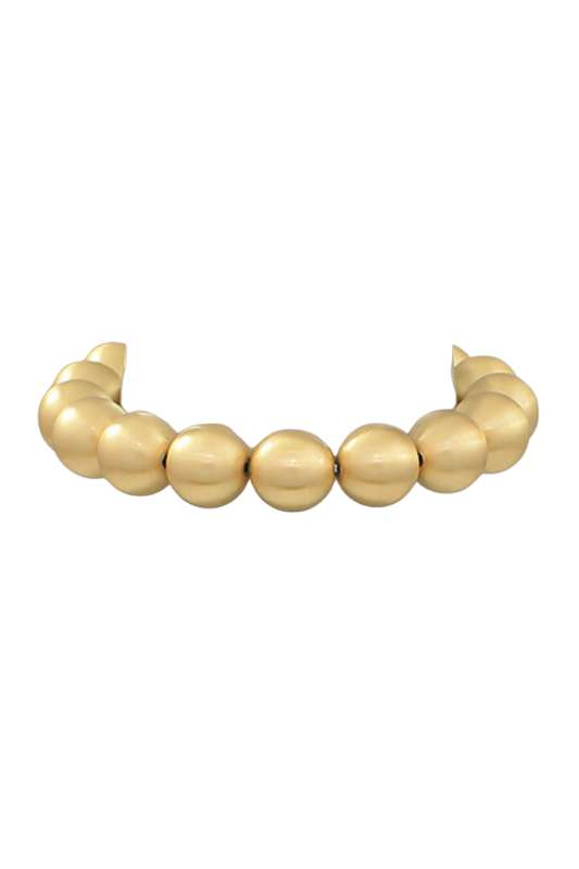 
            
                Load image into Gallery viewer, Satin Gold Ball Stretch Bracelet - Case Collection Clothing
            
        