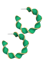 Green Twisted Hoops - Case Collection Clothing