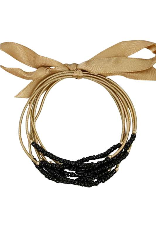 Beaded Guitar String Bracelet | Black - Case Collection Clothing