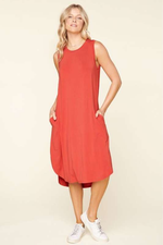Gabbi Shirttail Hem Midi Dress - Case Collection Clothing
