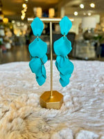 Colorful Petal Earrings | Turquoise - Case Collection Clothing