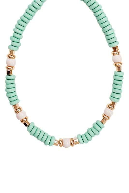 Mint Heishi Choker - Case Collection Clothing