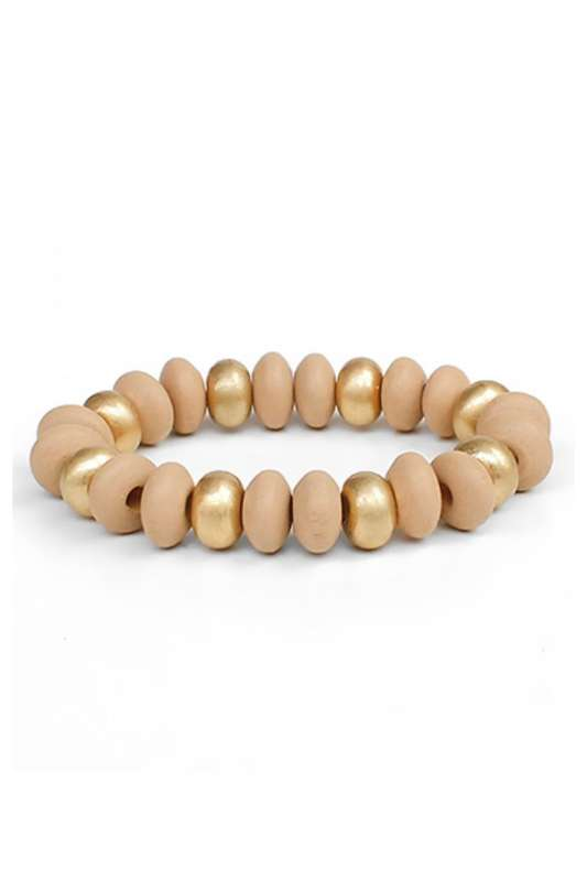 Natural Wood Bead Bracelet - Case Collection Clothing