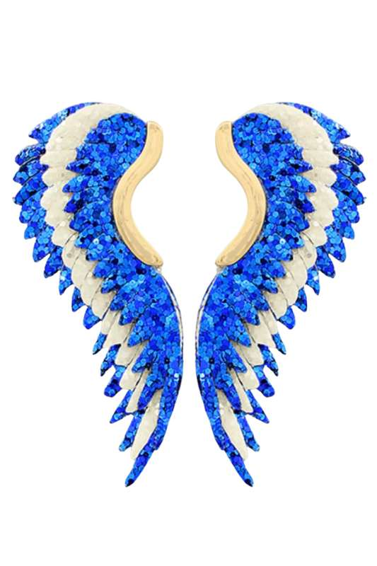 Blue Wing Earrings - Case Collection Clothing