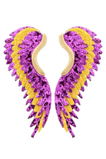 Purple Wing Earrings - Case Collection Clothing