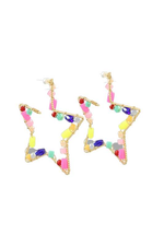 Beaded Star Hoops - Case Collection Clothing