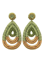 Olive Teardrop Earrings - Case Collection Clothing