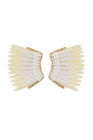 
            
                Load image into Gallery viewer, White Sequin Wing Earrings - Case Collection Clothing
            
        