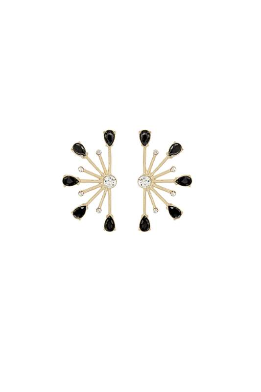 Crystal Spike Earrings | Onyx - Case Collection Clothing