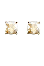 Square Faceted Studs | Champagne - Case Collection Clothing