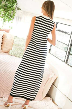 Striped Sleeveless Maxi - Case Collection Clothing