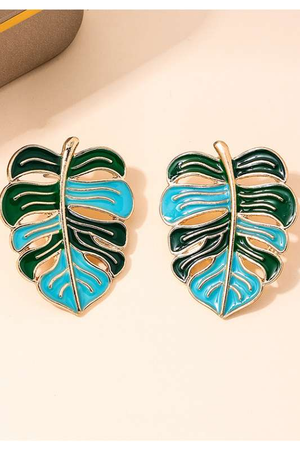 Monstera Leaf Earrings - Case Collection Clothing