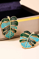 Monstera Leaf Earrings - Case Collection Clothing