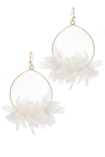 White Fabric Earrings - Case Collection Clothing