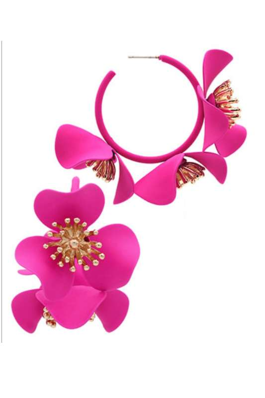 Fuchsia Coated Hoops - Case Collection Clothing