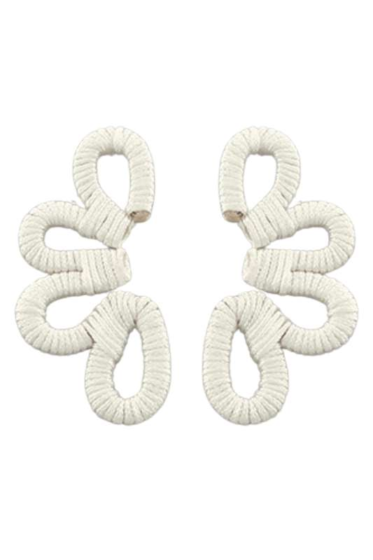 Ivory Scroll Earrings - Case Collection Clothing