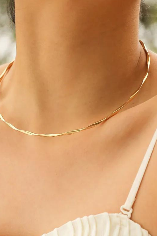 Gold Cuff Necklace